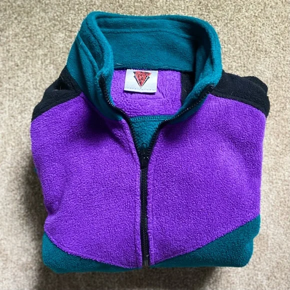 Spyder Teal and Purple Fleece Jacket - Picture 6 of 6